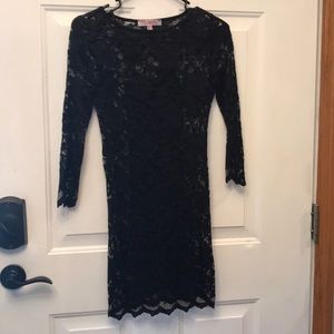 Black Lace Mini Dress ASOS P0